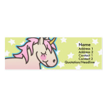 Kinderrosa Unicorn-dünne Visitenkarten