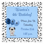 Kinders-4. Geburtstags-Party Einladungs-Blau