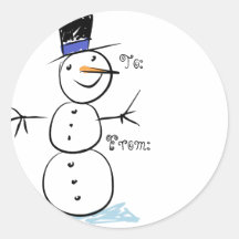 KinderSchneemann-Weihnachtsgeschenk-Umbauten Sticker
