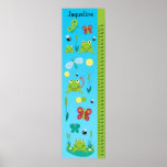 KinderWachstumstabelle - Frösche und Schmetterling Plakat