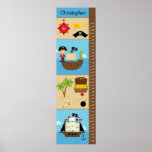 KinderWachstumstabelle - Piraten Posterdrucke