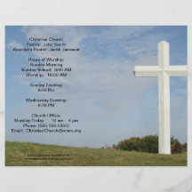 Kirchen-Bulletins, weißes Kreuz, fertigen besonder Flyer