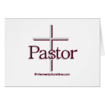 Kirchen-Pastor-Grau-Kreuz Grußkarte