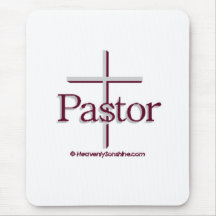 Kirchen-Pastor-Grau-Kreuz Mousepads