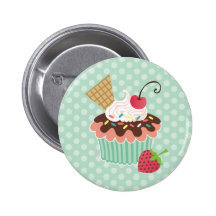 Kirsch-u. Minzen-kleiner Kuchen Buttons