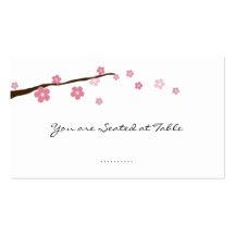 Kirschblüte; Hochzeitstabellensitzplätze Visitenkartenvorlagen