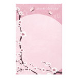 Kirschblüte- und Liebe-Schmetterlings-Briefpapier Individuelles Büropapier