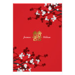 Kirschblüten-doppeltes Glück-chinesische Hochzeit einladungen