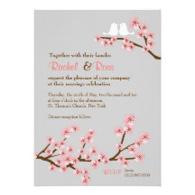 Kirschblüten-Garten-Hochzeit Personalisierte Einladungskarten