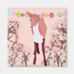 Kirschblüten-hübscher rosa Kitz-   Magnet Magnete