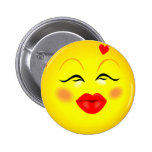 Kissy stellen smiley-MädchenPin gegenüber Buttons
