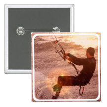 Kiteboard quadratischer Pin Button