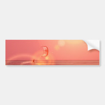 Kiteboarding Sonnenuntergang-Autoaufkleber