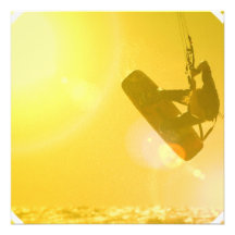 Kitesurfing Silhouette-Einladungen