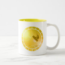 Kitesurfing Silhouette-Kaffeetasse
