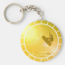 Kitesurfing Silhouette Keychain Schlüsselbänder