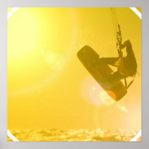 Kitesurfing Silhouette-Plakat