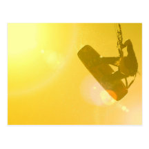 Kitesurfing Silhouette-Postkarte