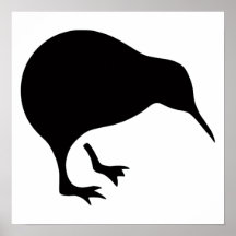 Kiwi alle Schwarzen und alles Weiß Neuseeland über Plakatdruck