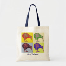 KIWI-POP-ART wiederverwendbare Tasche