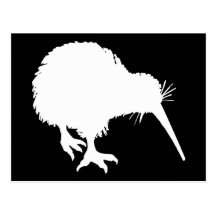 Kiwi-Silhouette Postkarten