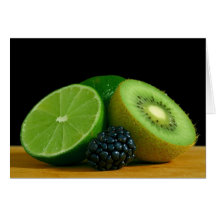 Kiwi und Limones Grußkarte