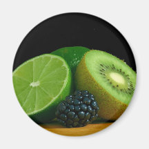 Kiwi und Limones Kühlschrankmagnet