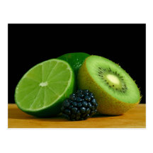 Kiwi und Limones Postkarte