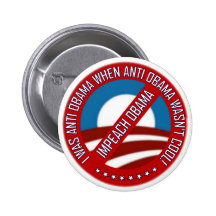 Klagen Sie Obama an Button