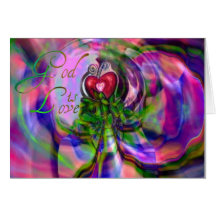 Klapp Karte `` Gott ist Love´´