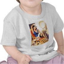 Klappstuhl-SeemannPin herauf Mädchen Tshirt