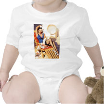 Klappstuhl-SeemannPin herauf Mädchen Tshirt