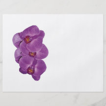 Klare lila Orchideen Individuelle Flyer