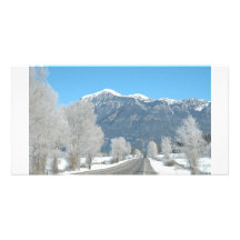 Klarer Winter-Morgen Photo Karten Vorlage