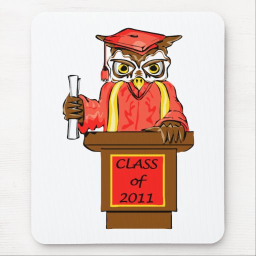 Klasse des klugen Absolvent der Eulen-2011 Mousepad