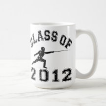 Klasse von 2012 fechtend - Schwarzes 2 Teetassen