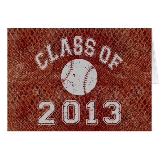 Klasse von Baseball-Grau 2013 Grußkarte