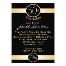 Klassiker-50. Geburtstags-Party Einladungen