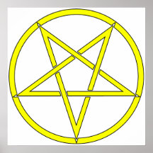 Klassiker-Comic des Sternpentagram-fünf spitzes Sy Plakat