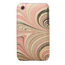 Klassiker Marbleized Endpaper Rosa Case-Mate iPhone 3 Hülle