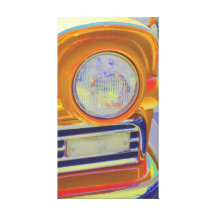 Klassische Autoscheinwerfer-Popkunst Galerie Gefaltete Leinwand