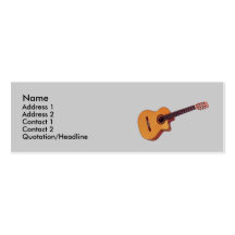 klassische dünne Visitenkarte der Gitarre einfach