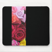 Klassische elegante Rosen schwarzes Mousepad