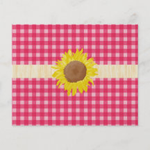 Klassische Landrosa-Plaids und -sonnenblumen Vollfarbige Flyer