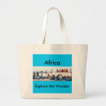 Klassische Leinwand-Tasche, "Afrika, erforschen da