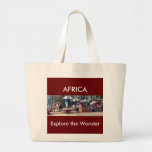 Klassische Leinwand-Tasche, "AFRIKA, erforschen da