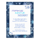 Klassische Schneeflocke-blaue Feiertags-Party-Post