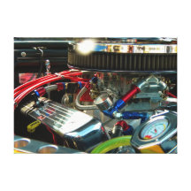 Klassischer Auto-Motor Gespannte Galerie Drucke