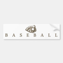 Klassischer Baseball mit Handschuh-Logo Auto Aufkleber