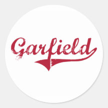 Klassischer Entwurf Garfields New-Jersey Runde Sticker